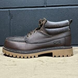 Y2K Candie’s Chunky Brown Leather Lug Sole Hiking Boots Women’s 8M